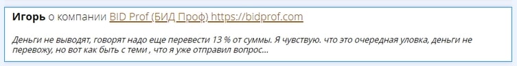 Bid Prof отзывы