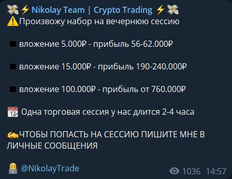 Nikolay Team телеграм раскрутка