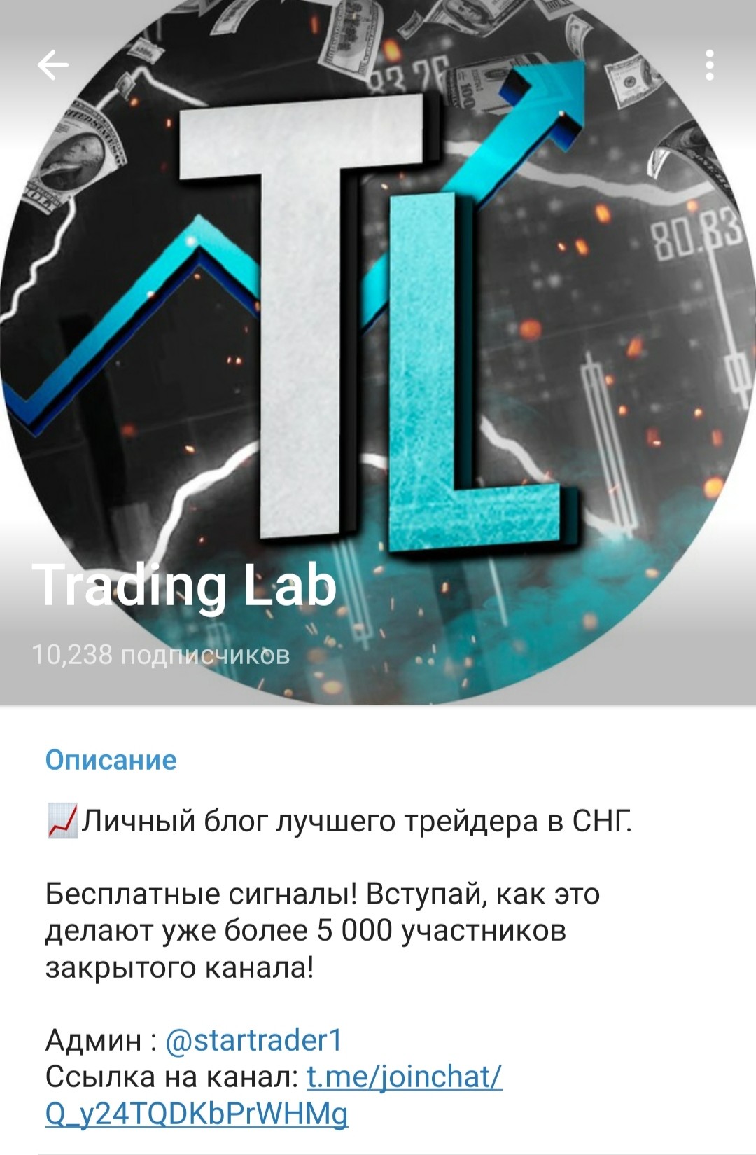 Trading Lab телеграм