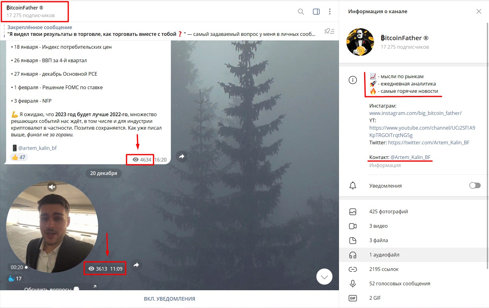 Артем Калин Bitcoin Father телеграм