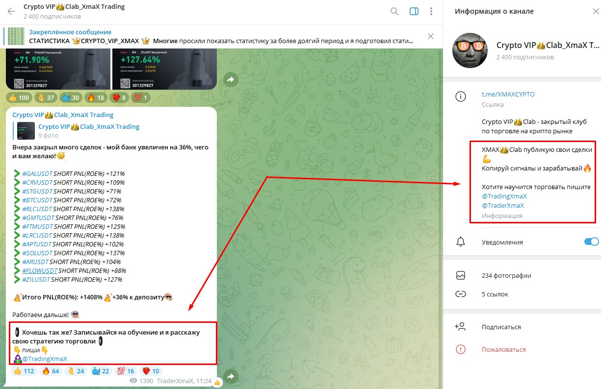 Телеграм канал TradingXmaX обзор