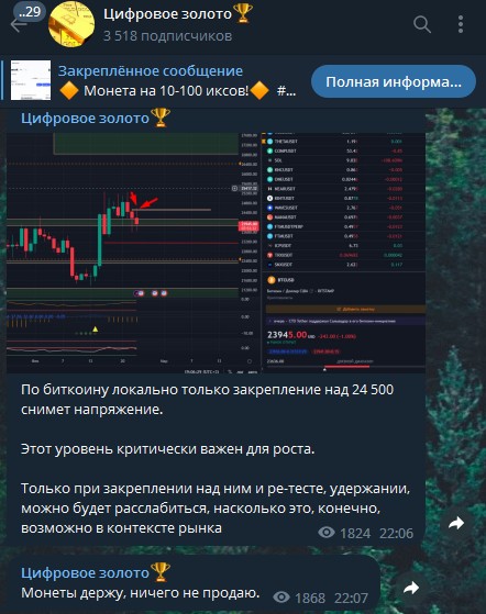 Телеграм канал Цифровое золото сигналы