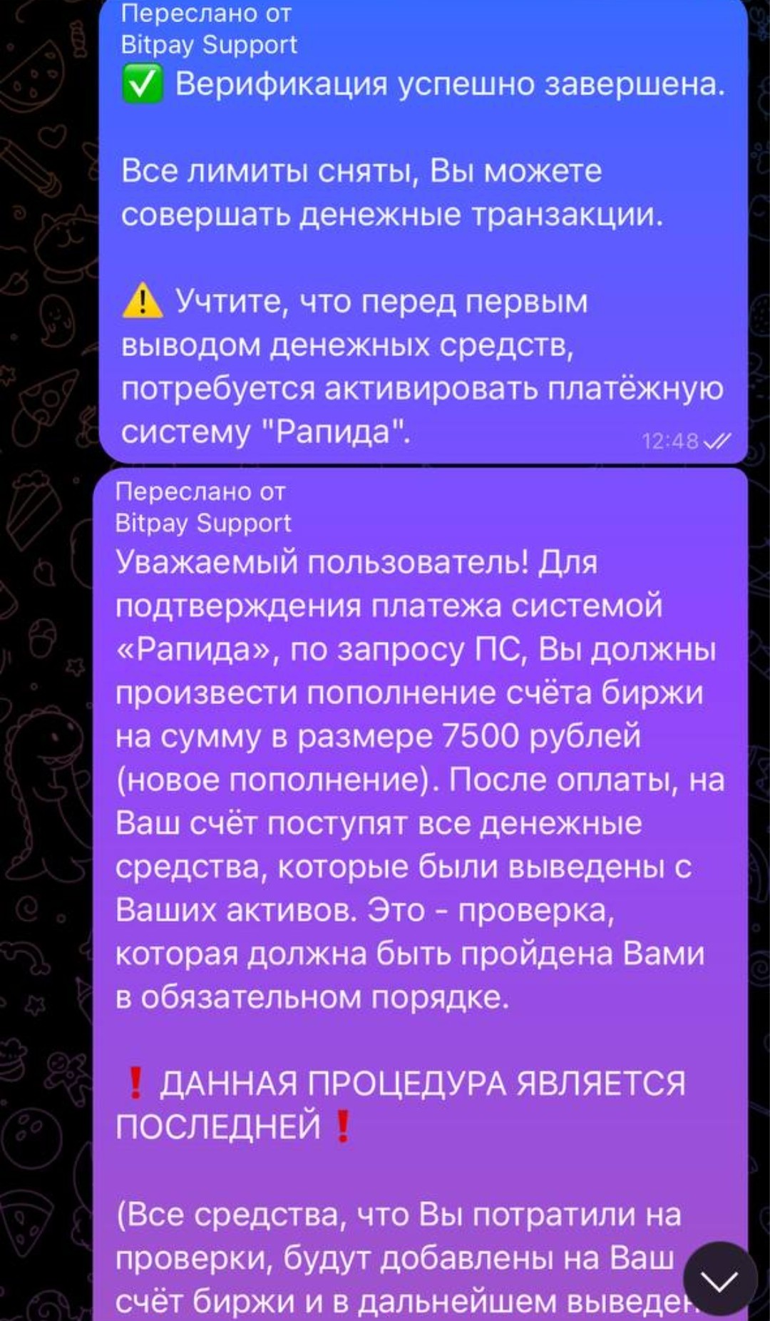 bitpay телеграм отзывы