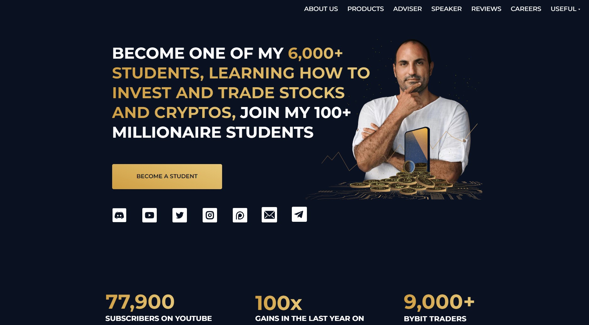 Сайт проекта James Crypto Guru