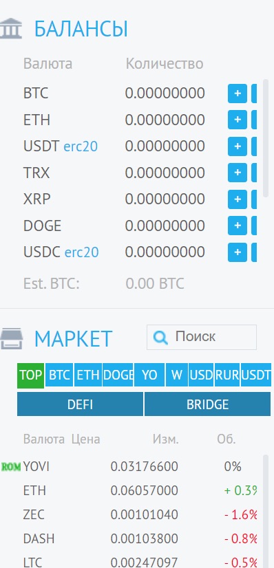 Токены на YoBit