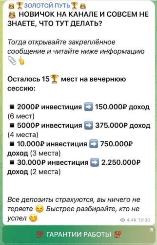 Золотой Путь телеграм