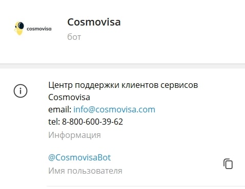 Cosmovisa бот