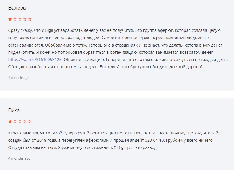 Digilyct - отзывы