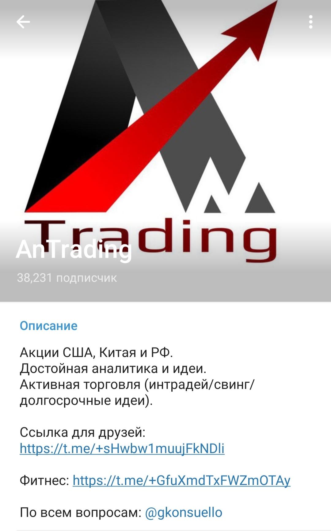 AnTrading телеграм