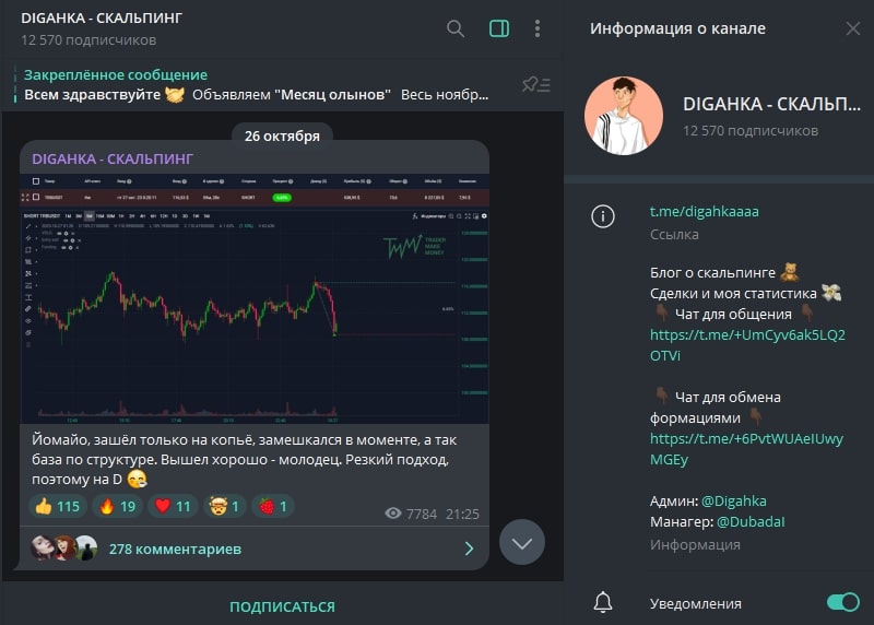 DIGAHKA Скальпинг телеграм