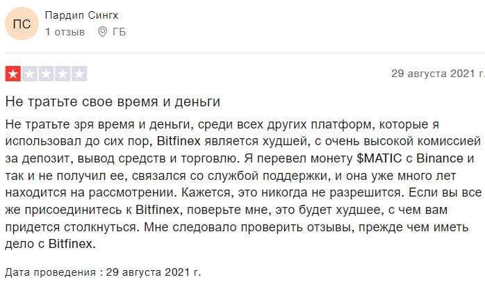 Bitfinex отзывы